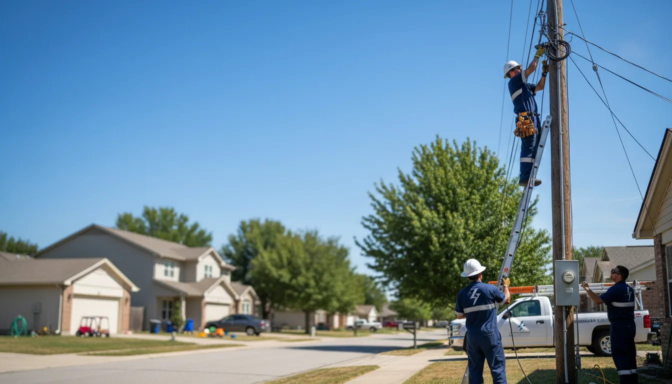 Residential electrician providing installation services in La Pryor, TX